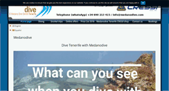 Desktop Screenshot of medanodivingtenerife.com
